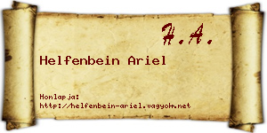 Helfenbein Ariel névjegykártya